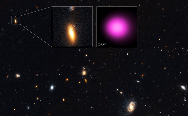 Wandering black hole XJ1417+52 discovered in galaxy GJ1417+52 - , , Black hole, Space, , Astronomy, Research, Telescope, Longpost