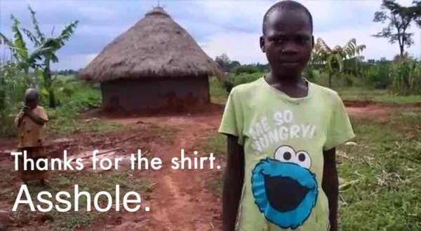 Thanks for the t-shirt - T-shirt, Sesame street, Black people, Africa, Hunger, Food, Black humor