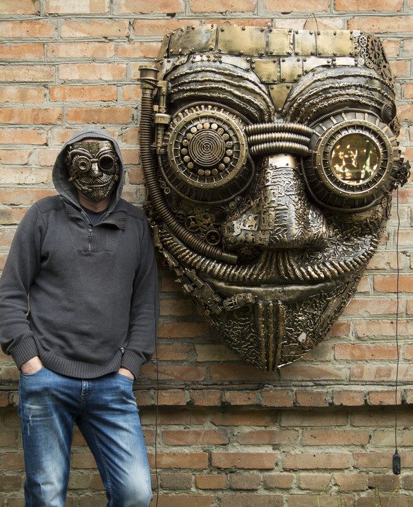 Giant mask ;) - My, Mask, Anonymous, Steampunk, , My, With your own hands, Panel, Homemade