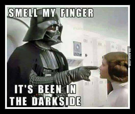 Finger - 9GAG, Black humor, Darth vader, Star Wars