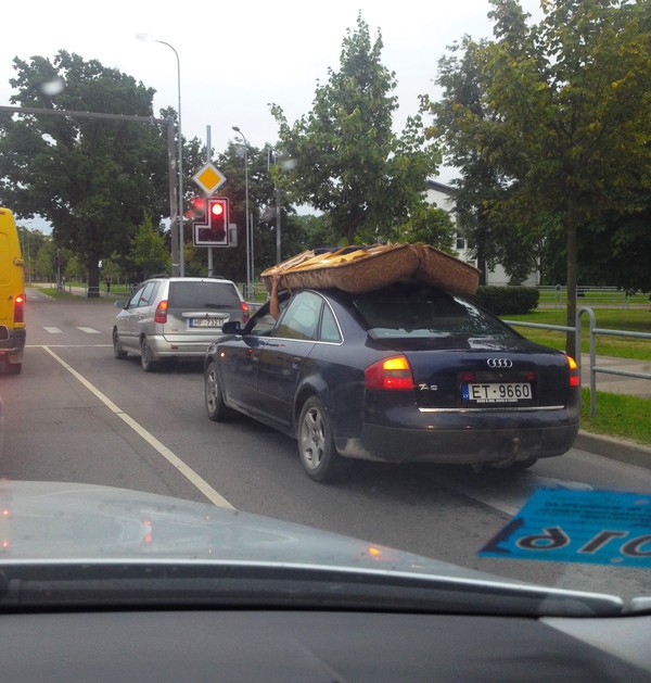 Safety is everything! - My, Road, Car, Jelgava, Safety, Life hack