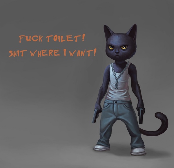 Fanart for my cat. - Gangsta, Rebel, Riot, My, Art, My, cat