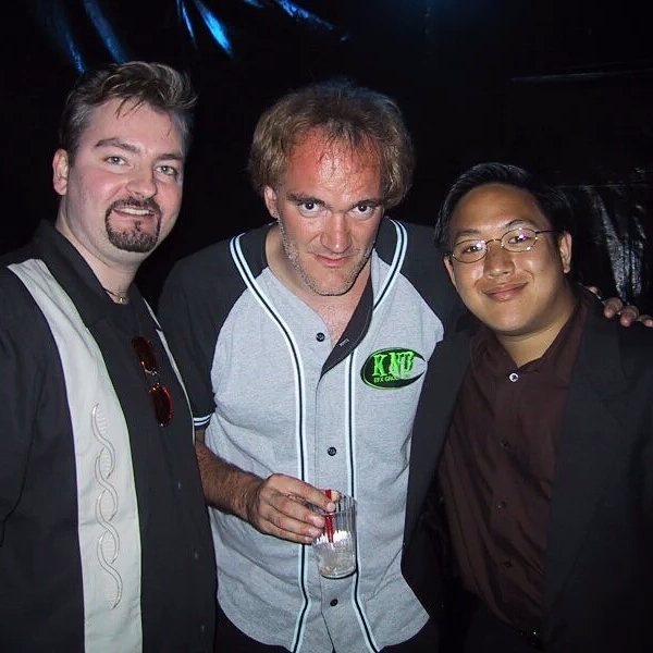 year 2001. Brian O'Hollaran, Quentin Tarantino and Ming Chen at the Jay and Silent Bob Strike Back Premiere Party. - Quentin Tarantino, Kill Bill, Jay and Silent Bob, Premiere, Movies