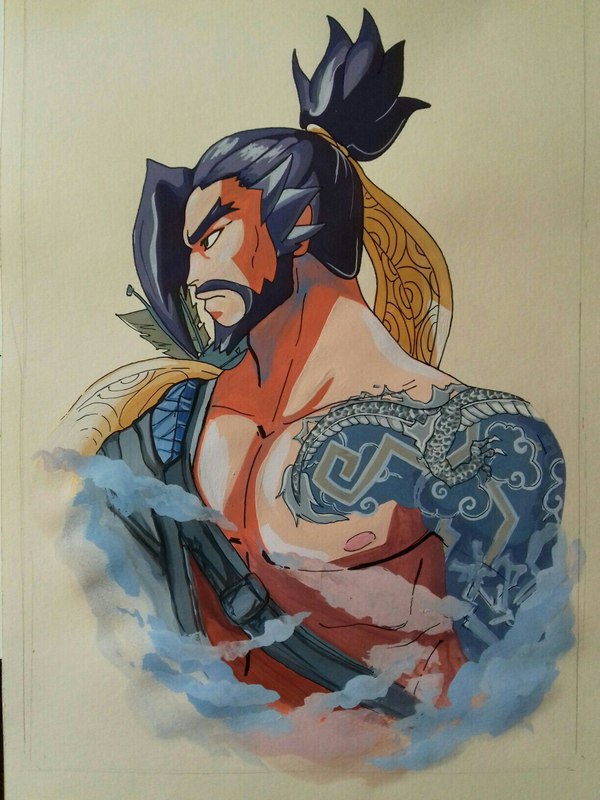 «Да поглотит тебя дракон!» - Моё, Blizzard, Hanzo, Overwatch, Хандзо, Длиннопост