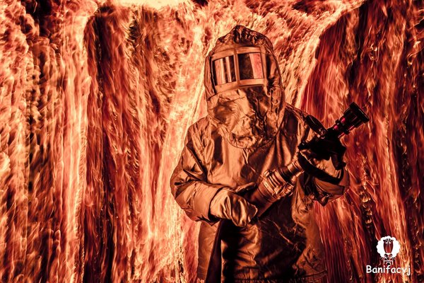 A firefighter from Grodno for the photo project In Flamma Ignis - My, Republic of Belarus, Grodno, Fire, Firefighters, Ministry of Emergency Situations