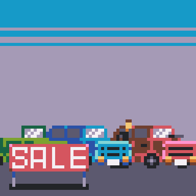 car sale - My, Pixel dailies, Pixel Art, Pixel, Auto