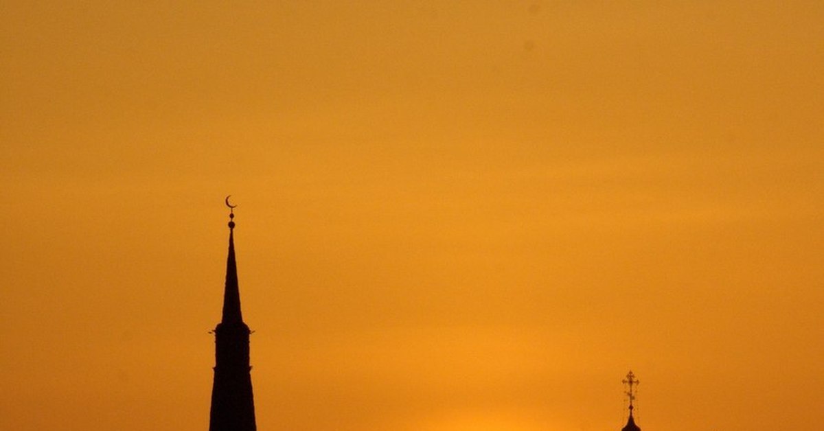 Казань. Красивый закат | Пикабу