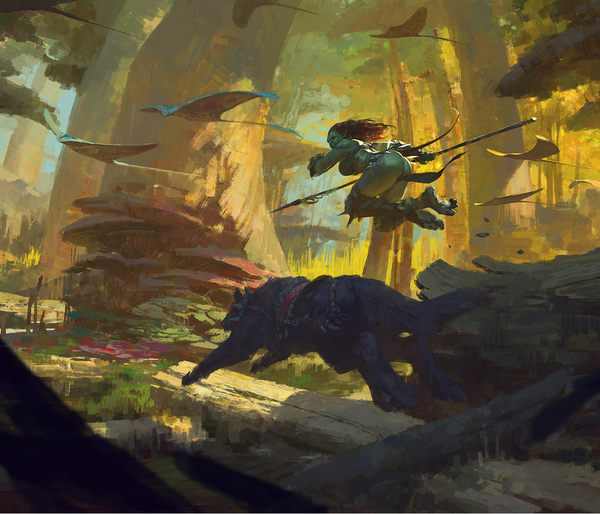 Ms.Orc- Autumn Memories. - Digital, Orcs, Fantasy, Characters (edit), Wolf, Illustrations, Art, Bayard Wu