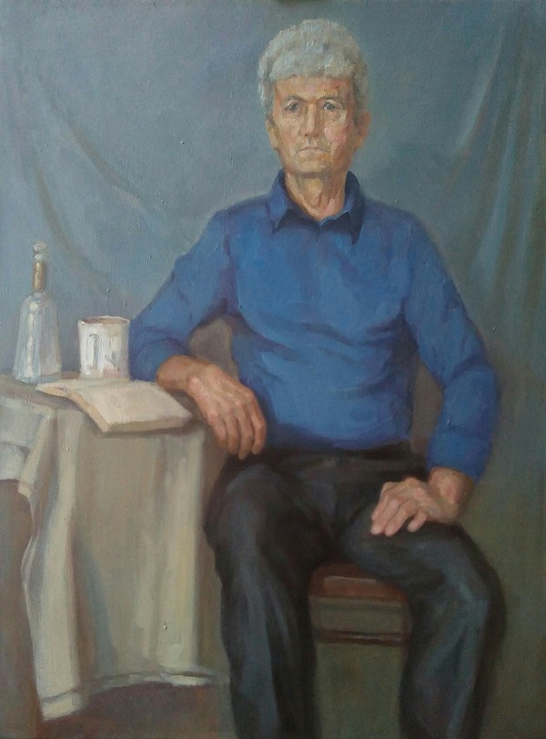 Portrait with hands - My, My, Figure, Portrait, Oil painting, Creation, Longpost
