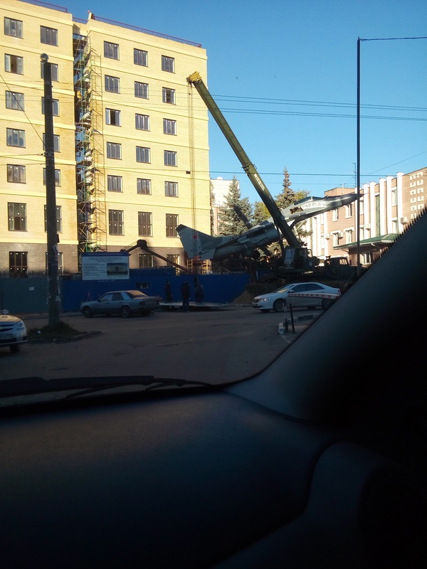 Installation on the MiG pedestal, Voronezh - Fighter, Airplane, Longpost, , MOMENT