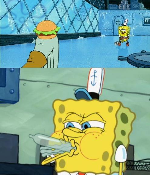 What will happen if you connect 2 frames from SpongeBob Squarepants - My, SpongeBob, SpongeBob, Sponge, , Frame, Squidward, Condoms, Cartoons