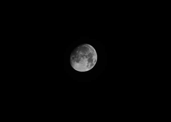 Moon over Kaliningrad - My, Canon 650d, moon, Night, Astrophoto