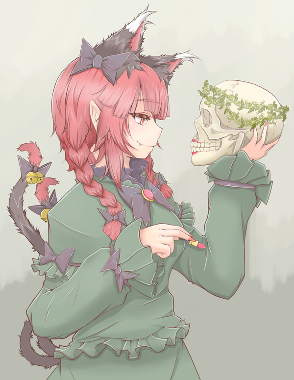 Kaenbyou Rin Anime Art, , Touhou, Kaenbyou Rin, Cube85