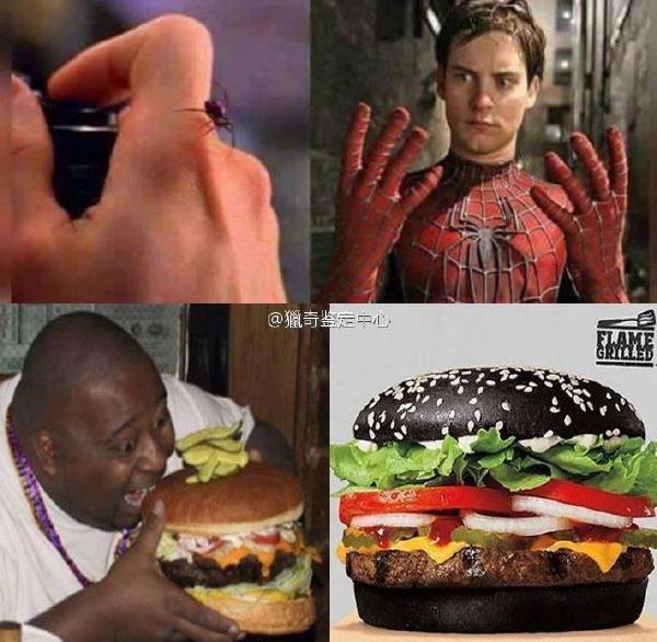 black burger - black burger, Spiderman, Burger