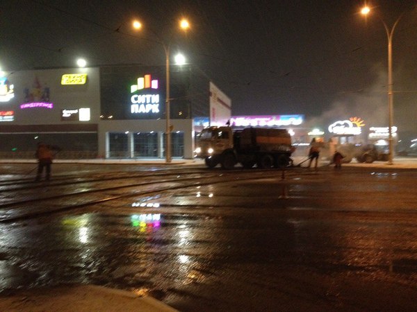 It's time for asphalt. - My, Snow, Russia, Kemerovo, Road works