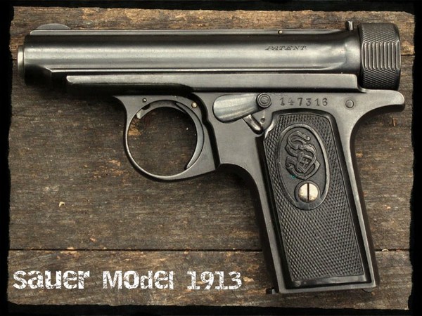 Пистолет Зауэр, модель 13 (Sauer Model 1913) - Оружие, Пистолеты, Sauer, Стрелковое оружие