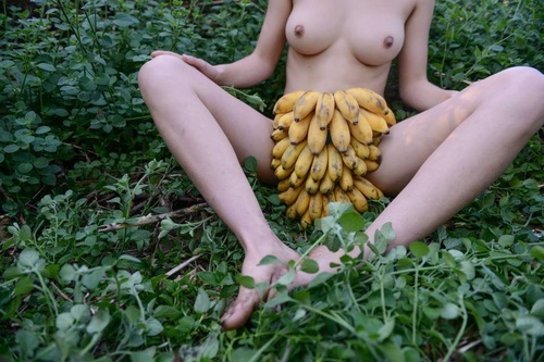 boobs and bananas - NSFW, Erotic, Photo, Boobs, Banana