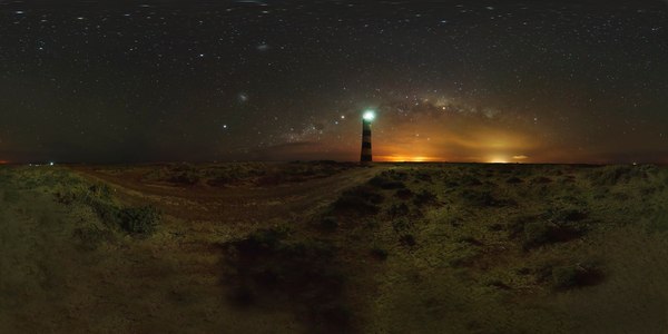 The Milky Way over the Punta Ninfas lighthouse in the Chubut province of Argentina. - Photo, Milky Way, beauty, Nature, Stars