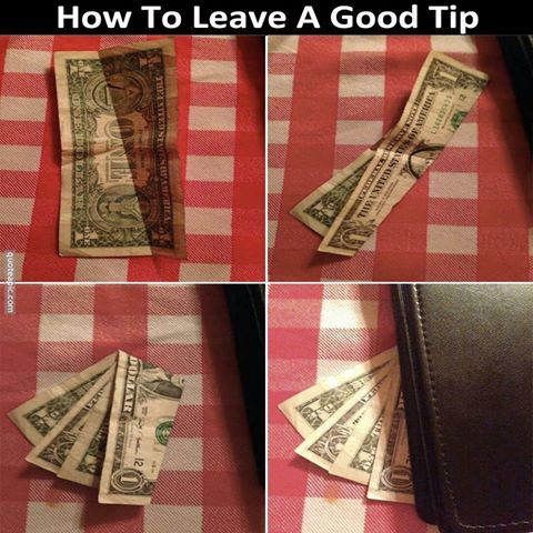 Как оставить "хорошие" чаевые
