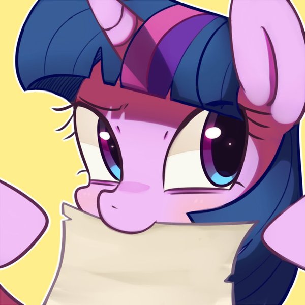 Twily eating paper - My Little Pony, Twilight sparkle, Рисунок, Marenlicious