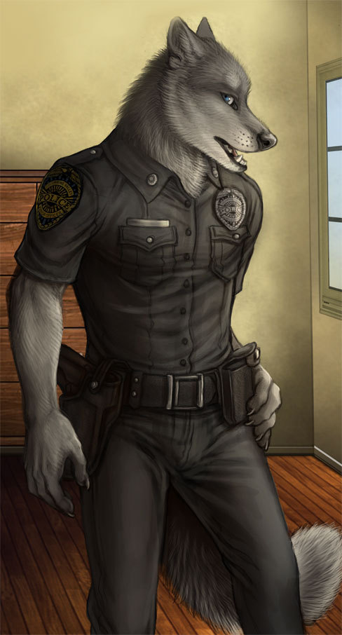 All Cops Are Beautiful - Furry, Art, Digital drawing, Rukis, Wolf, Police, Furry canine, Guys