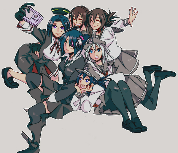 Group Photo - Kantai Collection, Ikazuchi, Kanmusu, Tenryuu, Tatsuta, Akatsuki, Hibiki, Inazuma