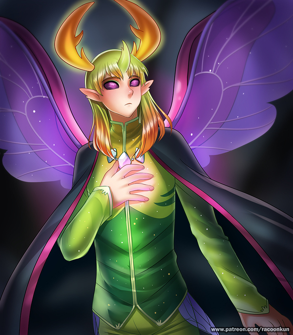 Changeling King - My little pony, Changeling, Thorax, Humanization, Racoonkun