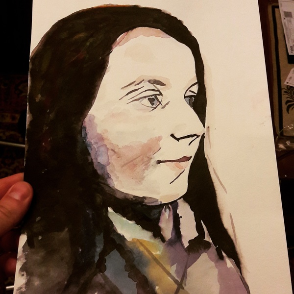 watercolor - Watercolor, My, Drawing, Portrait