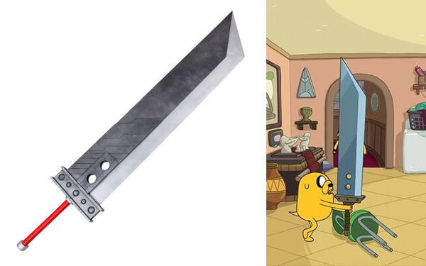 Buster Sword - My, Adventure Time, Final fantasy vii, Referral, Пасхалка