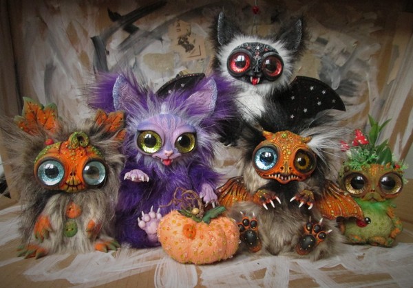 Halloween Company! - My, , Halloween, Author's toy, Longpost