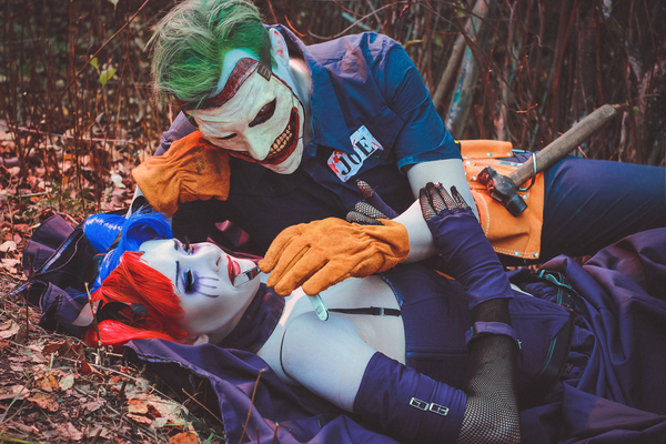 Photocosplay - Joker/Harley (DC New 52: Suicide Squad #14) - My, Cosplay, , Longpost