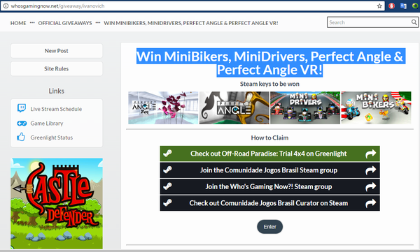 Win MiniBikers, MiniDrivers, Perfect Angle & Perfect Angle VR!
