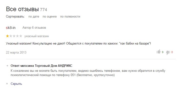 Customer focus - My, Yandex Market, Trolling, Review