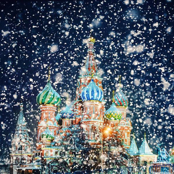 Moscow meets winter - Moscow, Snow, the Red Square