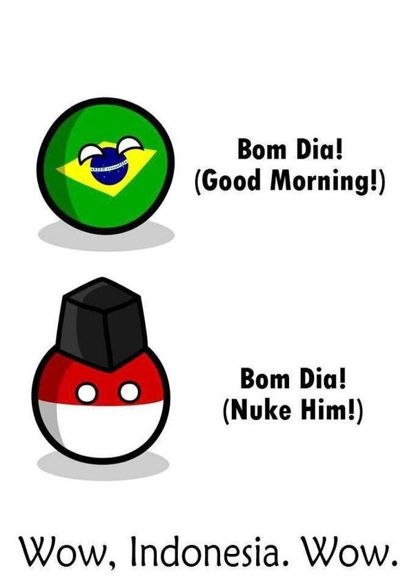 Indonesia, she is - Countryballs, , , Brazil, Indonesia