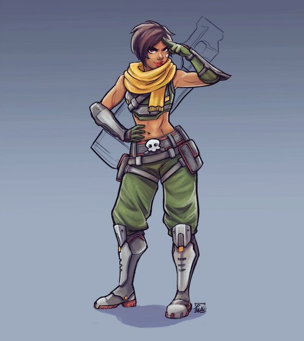 Kinessa(Paladins) - Kinessa, Paladins, Art, Anime, Not anime