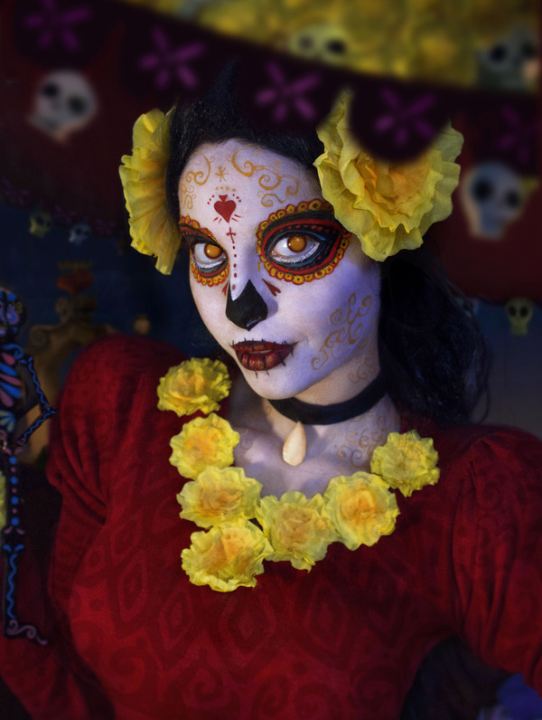 La Muerte from The Book of Life - My, , Cosplay, Cartoons, Girls, Halloween, Makeup, Costume