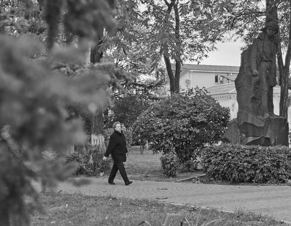 Sight. - Monument, , Kerch, Photo, Black and white photo, Pentax, Soviet optics