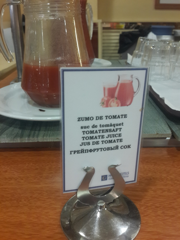 Lost in translation or GrapefruitTomato juice - Lost in translation, My, Spain, Juice, Canteen