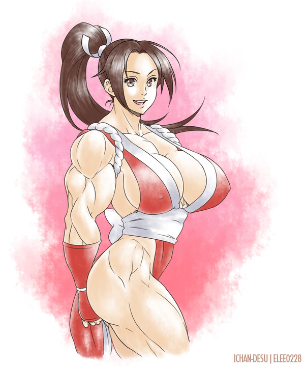 Mai Shiranui - NSFW, Ichan-Desu, Mai Shiranui, Арт, Крепкая девушка, Сну-Сну, The King of Fighters, Dead Or Alive, Anime Art, Dead Or Alive (серия игр)