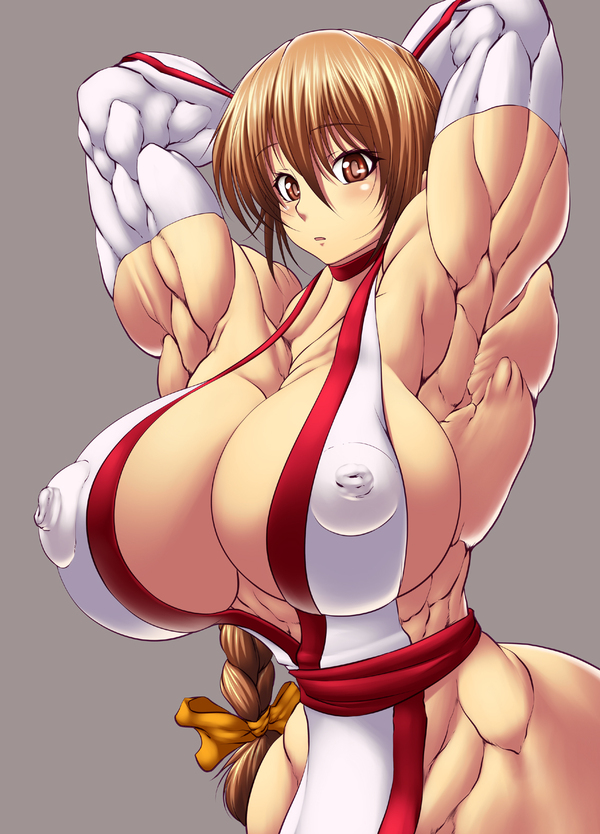 Kasumi - NSFW, , Art, Strong girl, Sleep-Sleep, Extreme muscles, Anime, Anime art, Kasumi (Dead Or Alive)