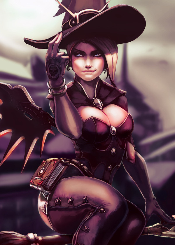 Witch mercy - Blizzard, Overwatch, , Mercy, Art