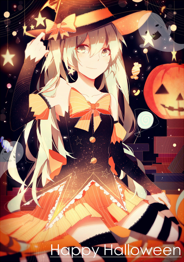 Happy Halloween Hatsune Miku, Vocaloid, Anime Art, , , 