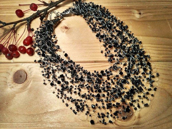 air necklace - My, Beads, Air, Beading, Beaded necklace, Handmade, Handmade necklace, Bead jewelery