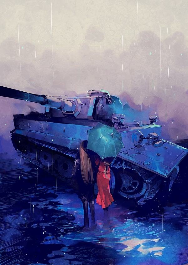 Girls und Panzer Anime Art, , Girls und Panzer, Nishizumi shiho, Shimada chiyo, Macchi