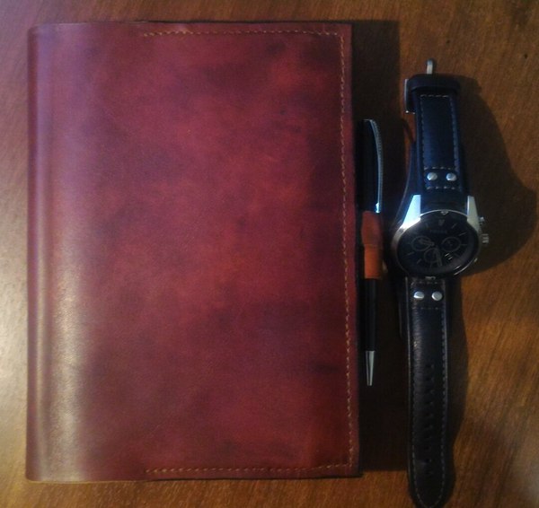 Leather diary cover. Friday post. - My, Leatherwork, Leather products, Cover, Diary, With your own hands, Longpost