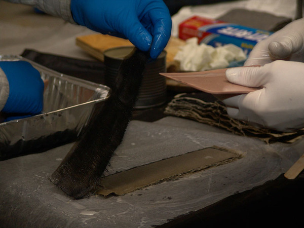 Рукоятка ножа из старых джинс (плюс эпоксидная смола и отвердитель) Крафт, Длиннопост, Нож, Рукоятка, Изготовление, Джинсы