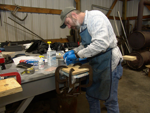 Рукоятка ножа из старых джинс (плюс эпоксидная смола и отвердитель) Крафт, Длиннопост, Нож, Рукоятка, Изготовление, Джинсы