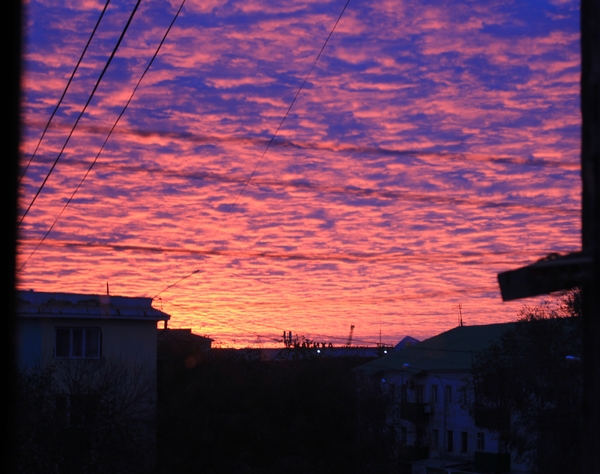 Красочный рассвет - Рассвет, Фото, Моё, Казахстан, Атырау