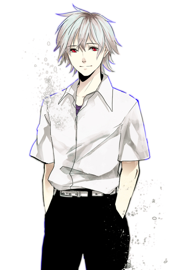 Красноглазик - Anime Art, Аниме, Манга, Evangelion, Kaworu Nagisa, Nagisa Kaworu